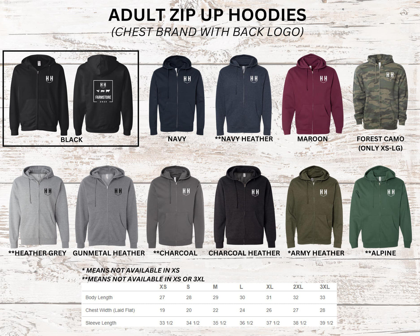 HH Zip-Up Hoodie - Adult