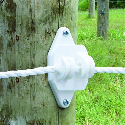 White Wood Post Claw Insulator, 25 / Bag