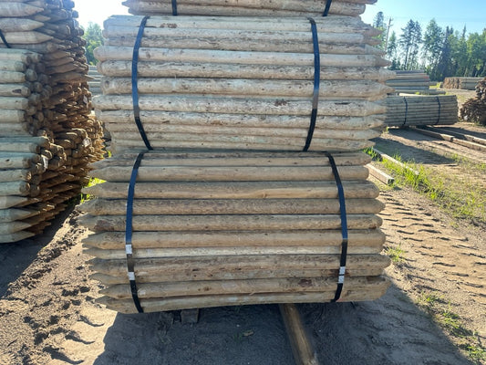 Peeled Fence Posts - Pointed and Dome Top