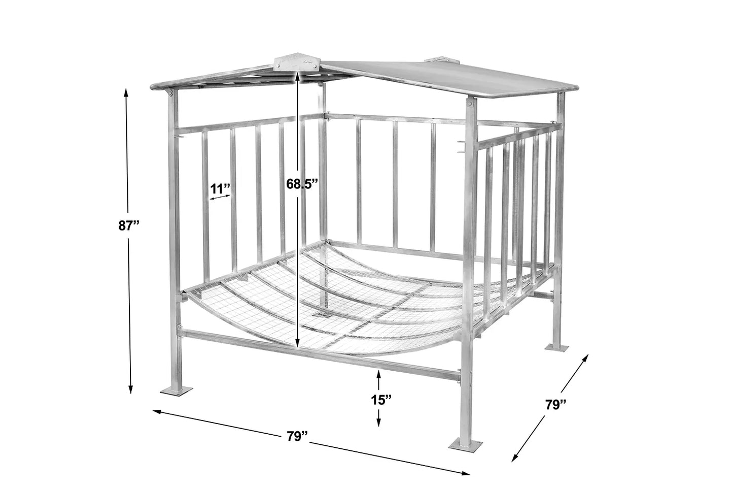 Round Bale Feeder with Roof Product No.5004